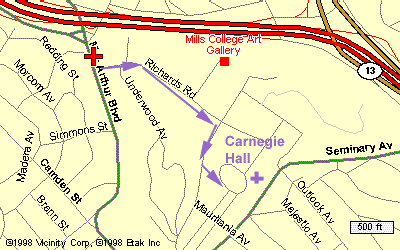 [Map of the Mills College Campus]